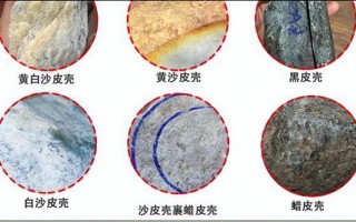 翡翠砂皮鉴定方法图片大全「翡翠原石皮壳分类之」