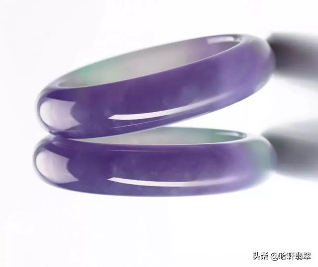 紫罗兰带翡翠手镯「“见光死”的紫罗兰对镯1」  第3张