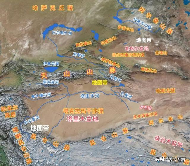 我国四大盆地】柴达木盆地食指尺寸对照表「中国最大的沙漠地图」  第4张
